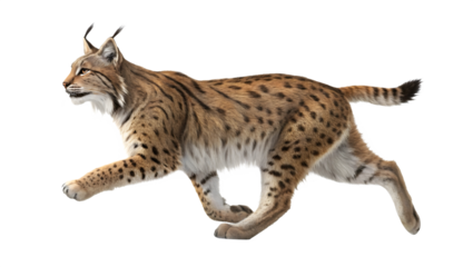 Cheetah running wildlife icon isolated on transparent background 