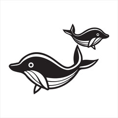 Fototapeta premium blue whale vector illustration