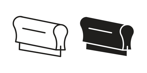 Print screen icon solid style. Flat vector illustration.