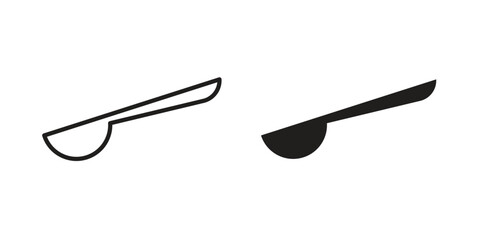 Spoon icon solid style. Flat vector illustration.
