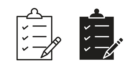 Survey icon solid style. Flat vector illustration.