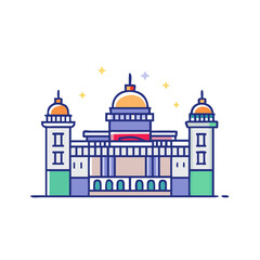 Obraz premium vector illustration of a castle