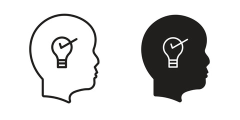 Understand icon solid style. Flat vector illustration.