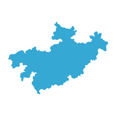 Obraz premium map of ukraine highlighted in blue