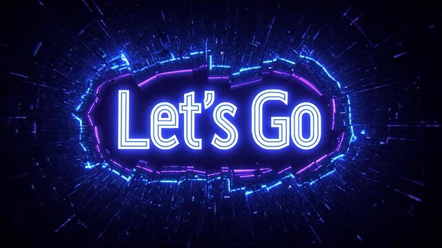 Inspiring Animated Phrase "Let&rsquo;s Go" in Smooth 4K Typography Loop for Digital Campaigns and Promotions


