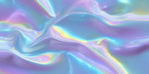 Obraz premium Abstrakter holografischer schillernd bunter Hintergrund 