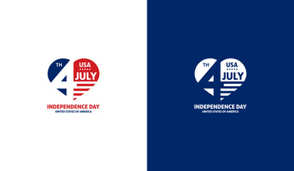 Independence Day United States of America logo, 4th of July celebration
