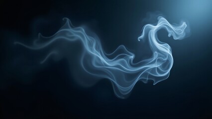 Elegant Smoke Stream On Dark Background