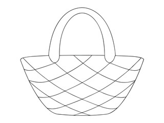 Obraz premium Elegant Basket Linear Icon Vector Illustration Design