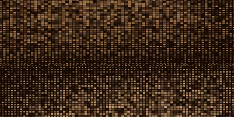 Yellow halftone pattern. Retro comic gradient background. Bright orange pixelated dotted texture overlay. Cartoon pop art faded gradient pattern. Vector backdrop for poster, banner, advertisement