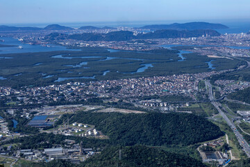  View of the landscape of Cubatão from Parque Caminhos do Mar, on the coast of São Paulo.