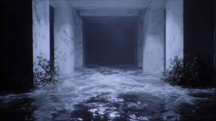 Moody, Vintage-Looking Interior Overrun by Nature