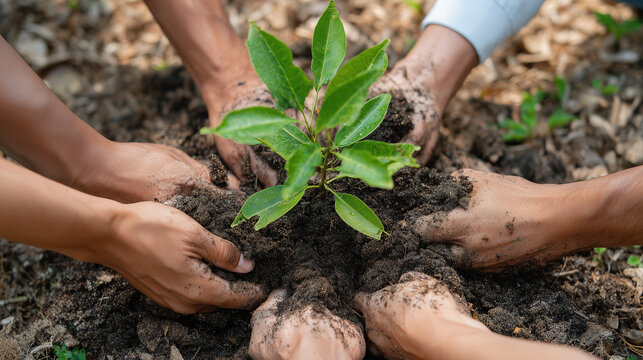 world environment day business corporate and community cooperation for environment sustainable development goal group of volunteers help solve environmental problems global teamwork and business