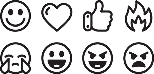 black and white icons