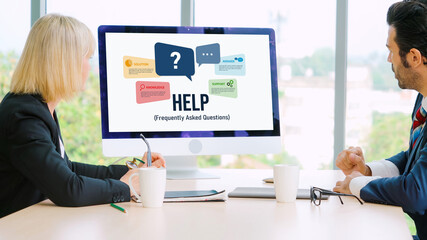 Help screen on the website provide answer to FAQ frequently asked question snugly with knowledge...