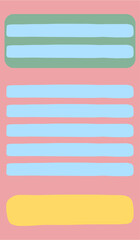 colorful vector illustration of empty mobile size checklist