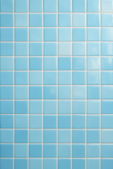 Glossy Light Blue Ceramic Tile Wall Texture  Seamless Grid of Sky Blue Tiles with Reflective Surface