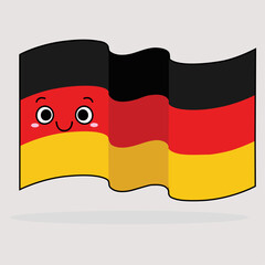 Flag Germany Cartoon Vector