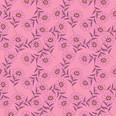 Fototapeta premium floral pattern, silhouette floral pattern, floral, vector, drawn 