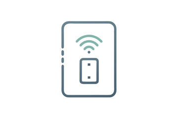 clean mono line smart light switch icon