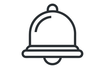 clean mono line subscribe bell icon graphic