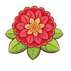 vector illustration of dahlia flower