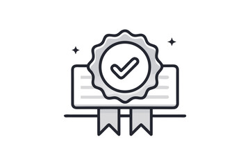 minimal mono line art design vector icon