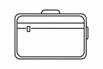 mono line laptop sleeve icon modern layout