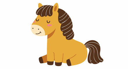 Cheerful Cartoon Pony Illustration