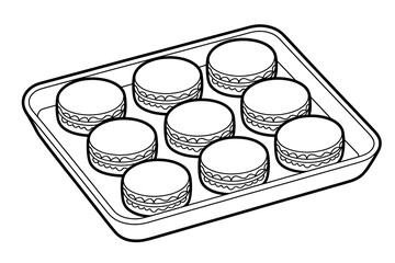 Baked goods on a baking sheet.
