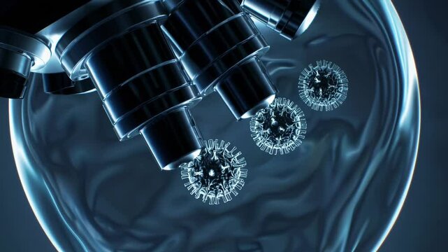 Exploring viral structures under the microscope in a laboratory setting