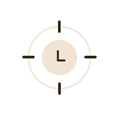 Business and Finance Icon- clock target icon