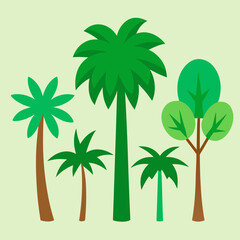 Naklejka premium vector illustration of palm trees