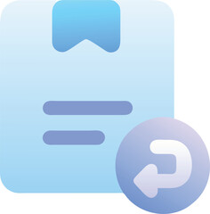 Vector art of a document icon with a return arrow symbol, isolated on transparent background