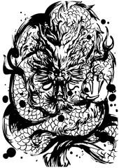 Roaring Dragon – Japanese Ink Sumi-e Art