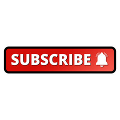 Red subscribe button with bell icon 
