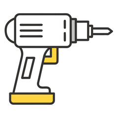vector illustration of electric drill