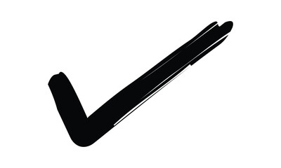 simple black brush check mark symbol.