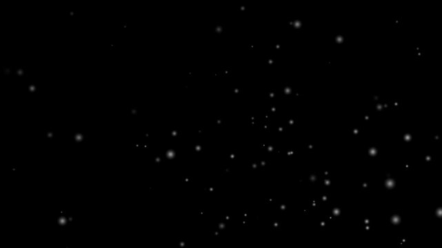 Seamless loop snow animation and motion graphics big and small snowflakes and falling snow with green background
