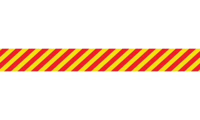 simple red yellow danger tape symbol.