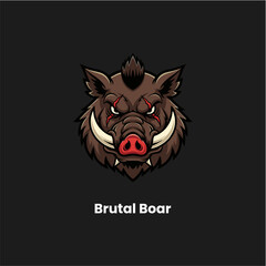 Brutal Boar Mascot Logo