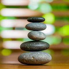 Zen Stones. Balance, Serenity, and Mindfulness Photography