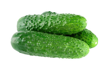 Cucumber isolated on transparent background. PNG format