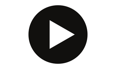 simple black play button symbol design.