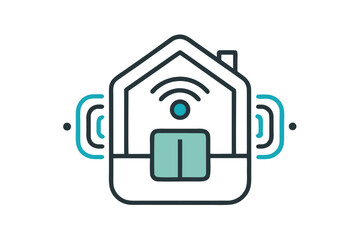 mono line vector icon central smart device