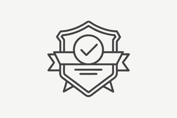 mono line vector icon premium quality badge