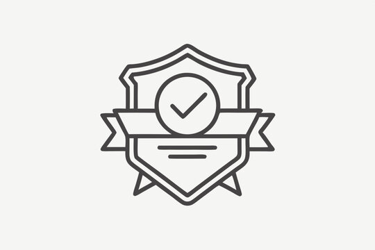 mono line vector icon premium quality badge