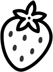 여름 과일 디저트 딸기 빨간 열매 일러스트
