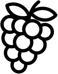 여름 과일 디저트 포도 보라색열매 거봉  일러스트