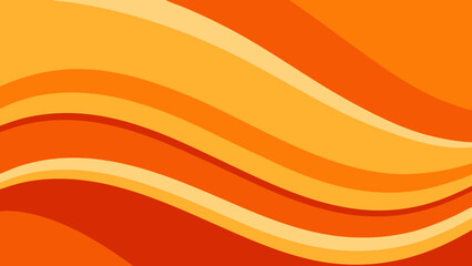 Abstract warm orange and yellow wavy stripes background pattern